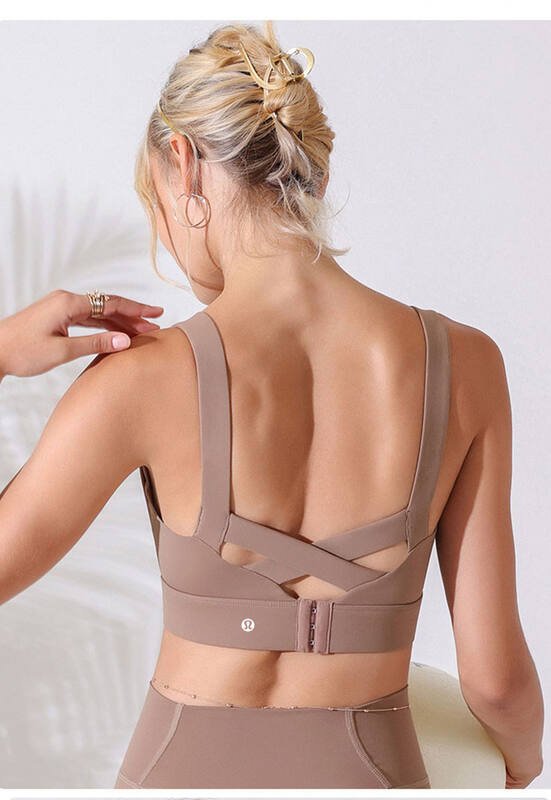 Lululemon sports bra yoga cream