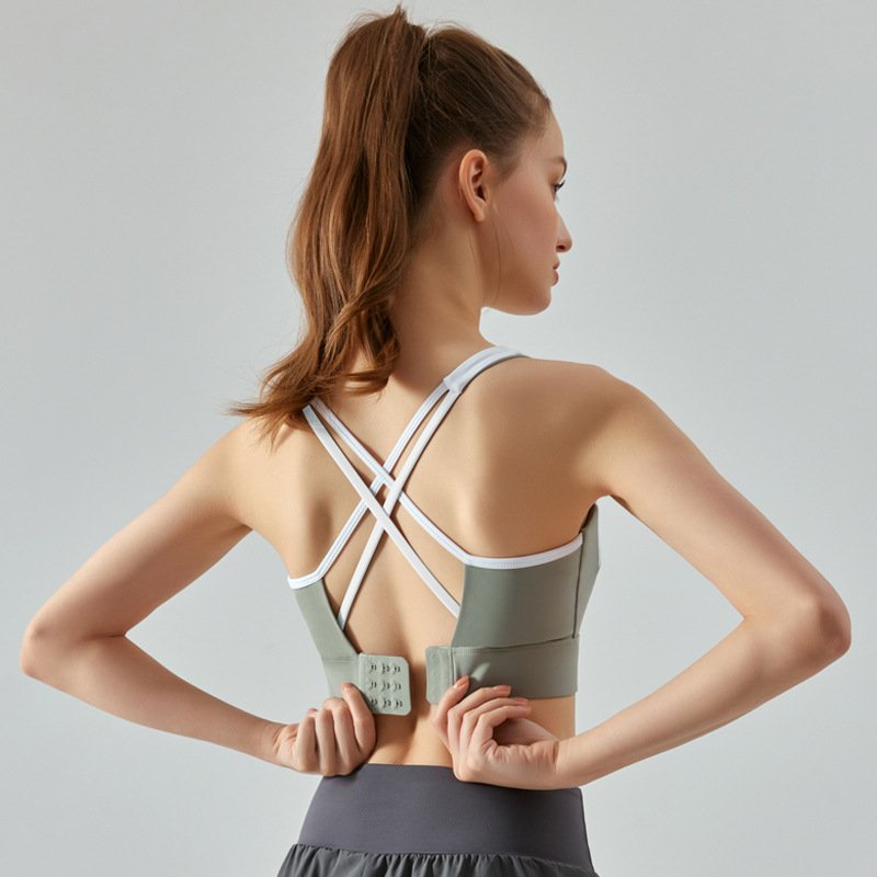Lululemon sports bra training sage green and white