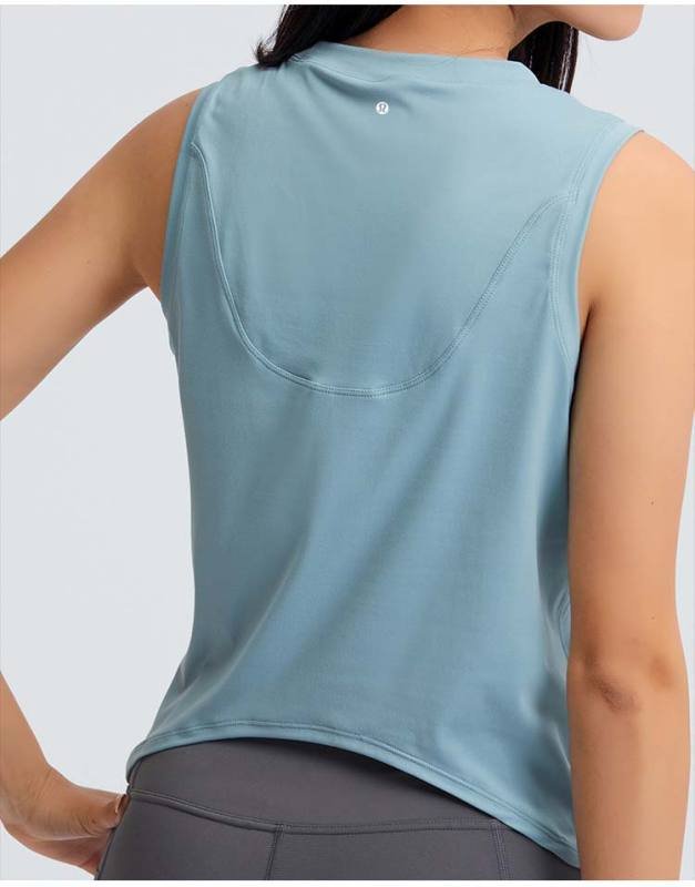 Lululemon Lulu Tank Top camiseta sin mangas de entrenamiento azul claro