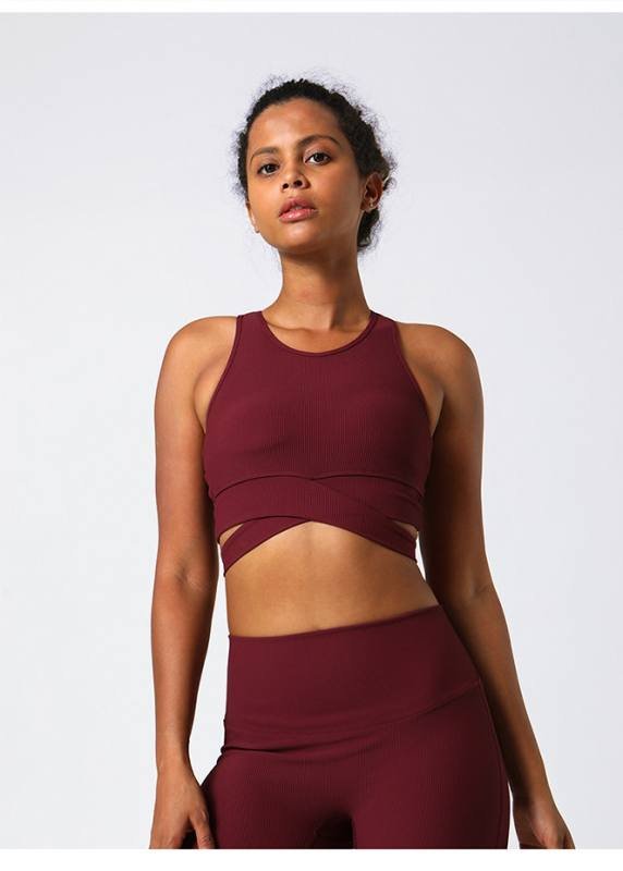 Lululemon soutien-gorge de sport yoga rouge-orange