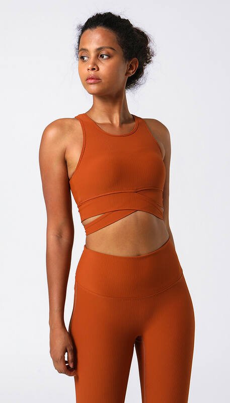 Lululemon soutien-gorge de sport yoga rouge-orange