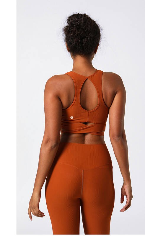 Lululemon soutien-gorge de sport yoga rouge-orange