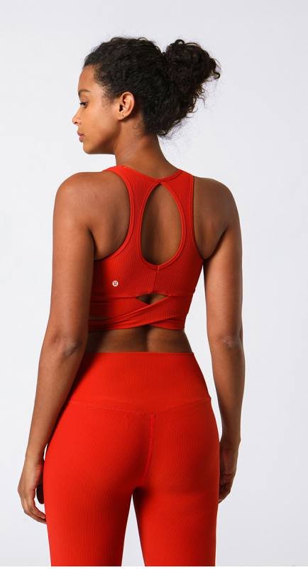 Lululemon soutien-gorge de sport yoga rouge-orange