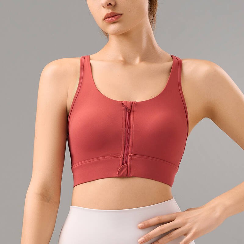 Lululemon brassiere de sport training marron et jaune-vert