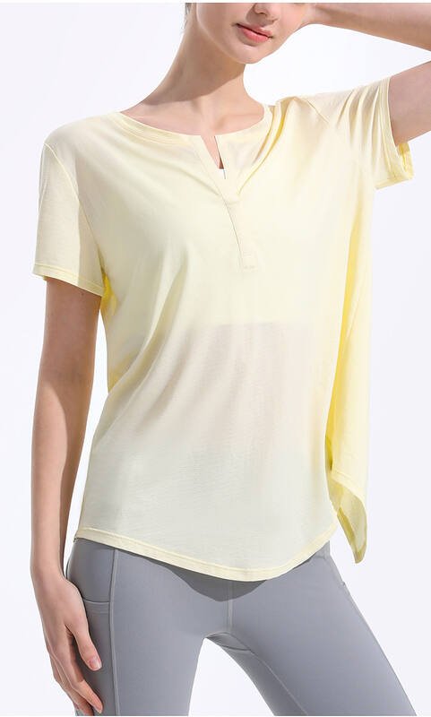 Lululemon t-shirt yoga bleu clair