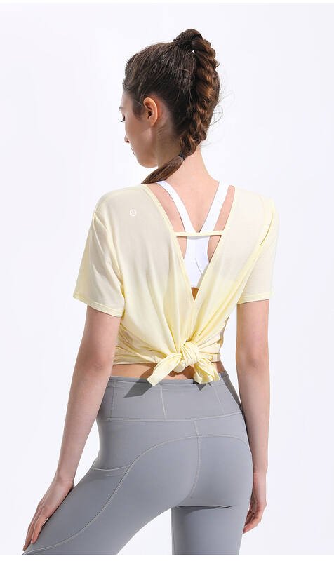 Lululemon t-shirt yoga bleu clair