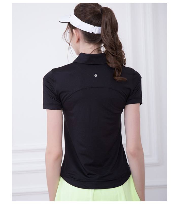 Camiseta Lululemon run blanca y rosa claro