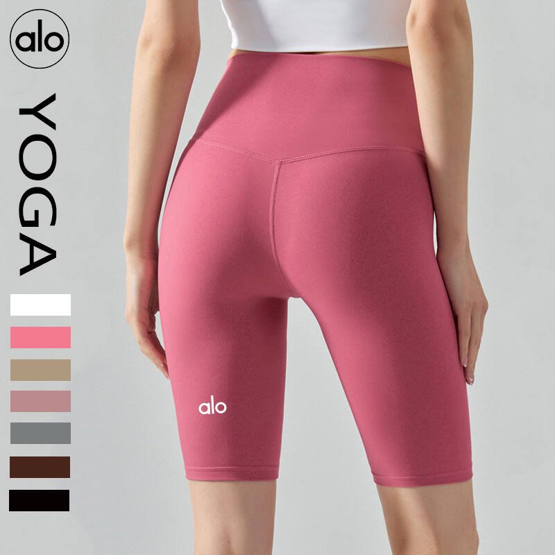 Pantaloncini yoga Alo rosa