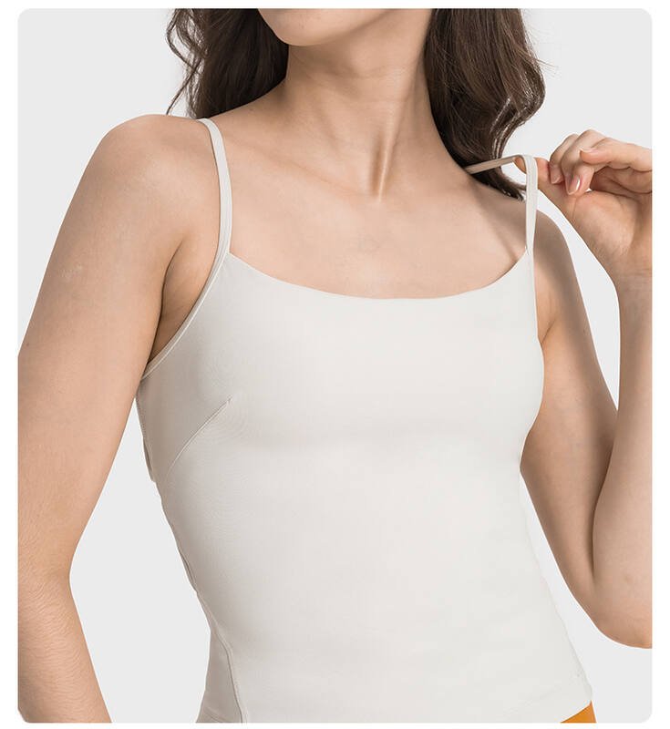 Lululemon Cross-Back Nulu tank yoga branco e preto
