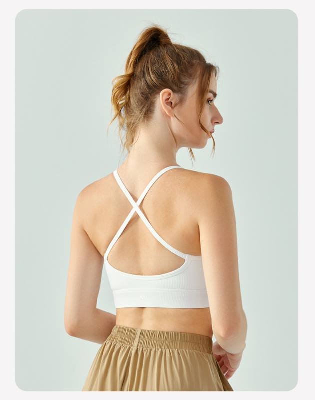 Lululemon soutien-gorge de sport yoga blanc