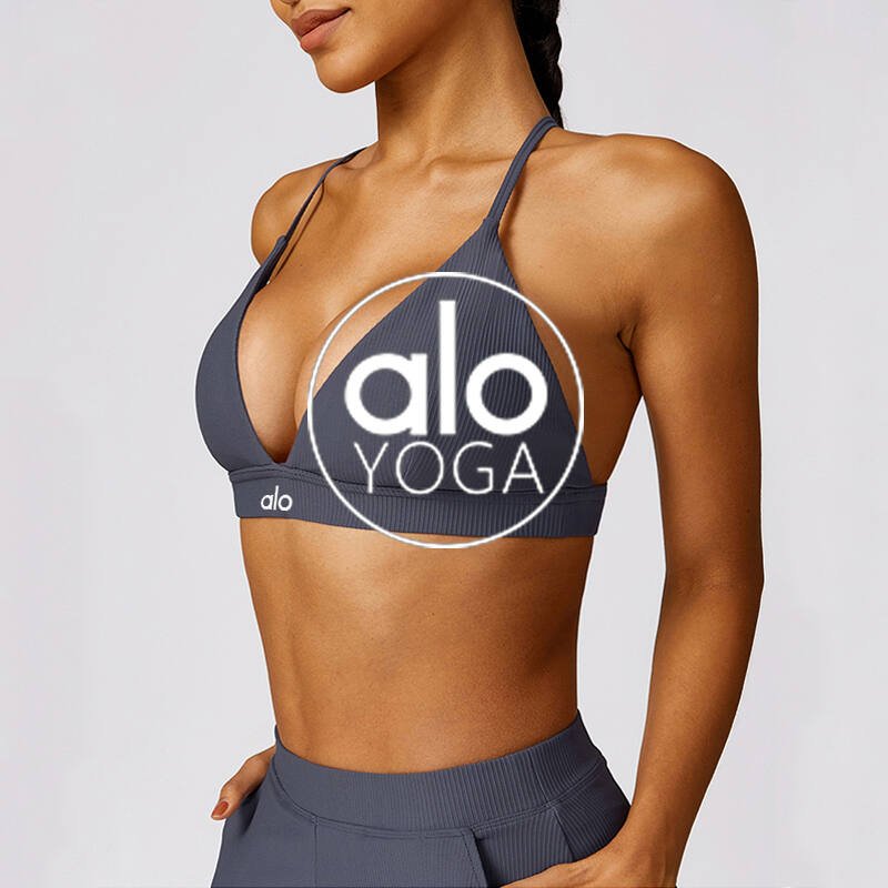 Alo sports bra studio dark gray