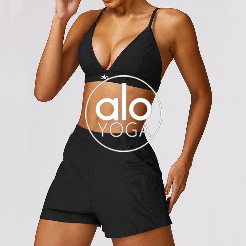 Alo sports bra studio dark gray